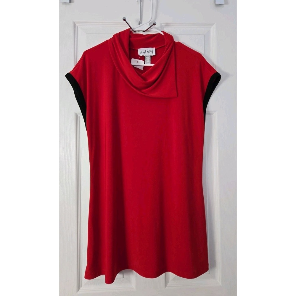Joseph Ribkoff Sleeveless Blouse Size 8 New Red & Black Tunic